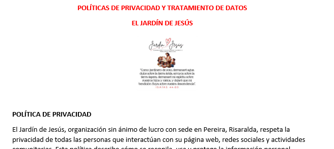 Política de privacidad y tratamiento de datos - Vista previa
